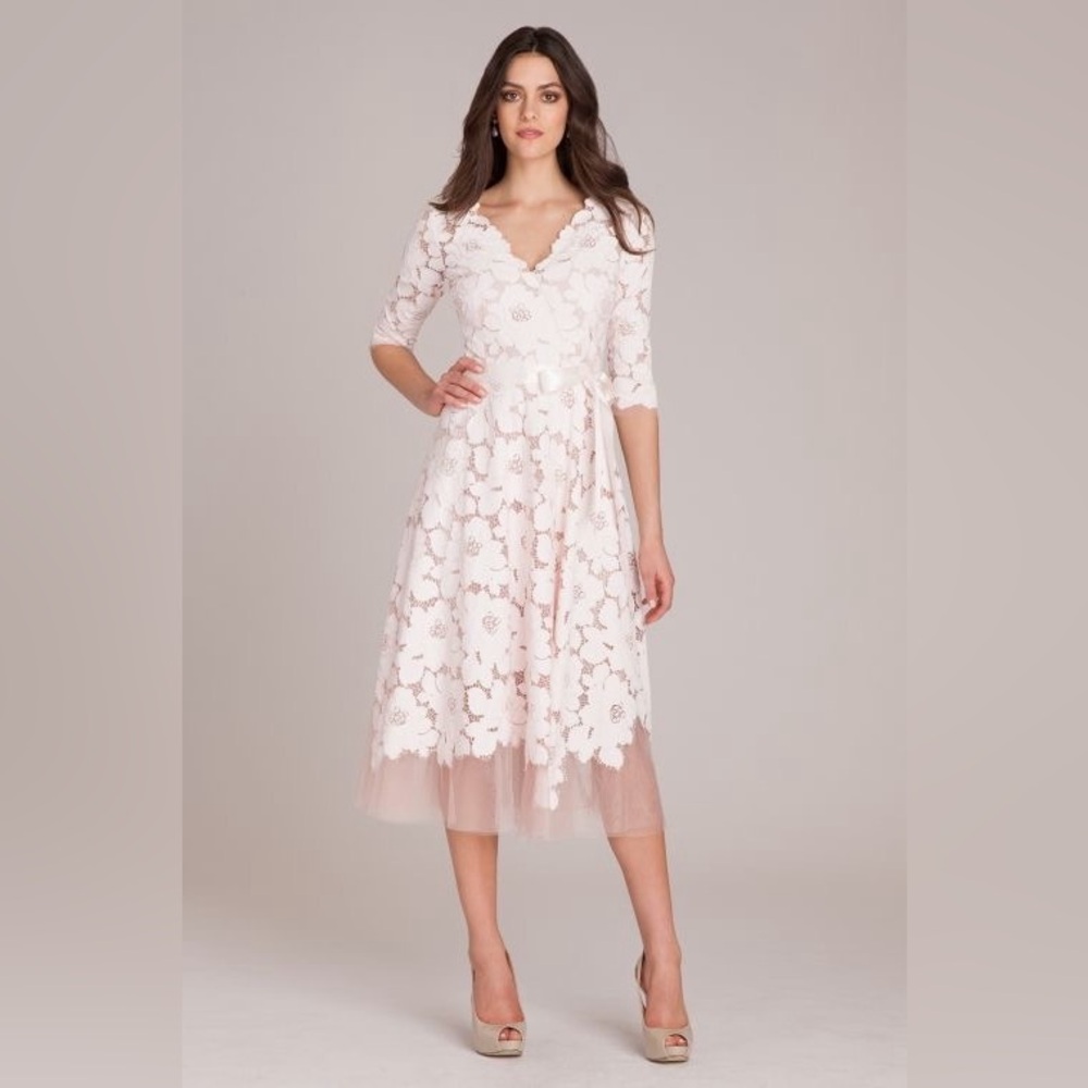 Teri Jon PINK Lace Dress Size 10 NWOT - Picture 5 of 10